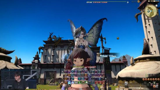 FFXIV patch 6.5 Growing Light - Naoki Yoshida shows off the new Fairy that sits on your back.